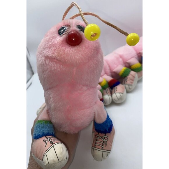 LOTS-A-LOTS-A-LEGGGGGGS Vintage 1984 Pink Caterpillar Plush 20 Legs Feet 80s - Picture 2 of 13